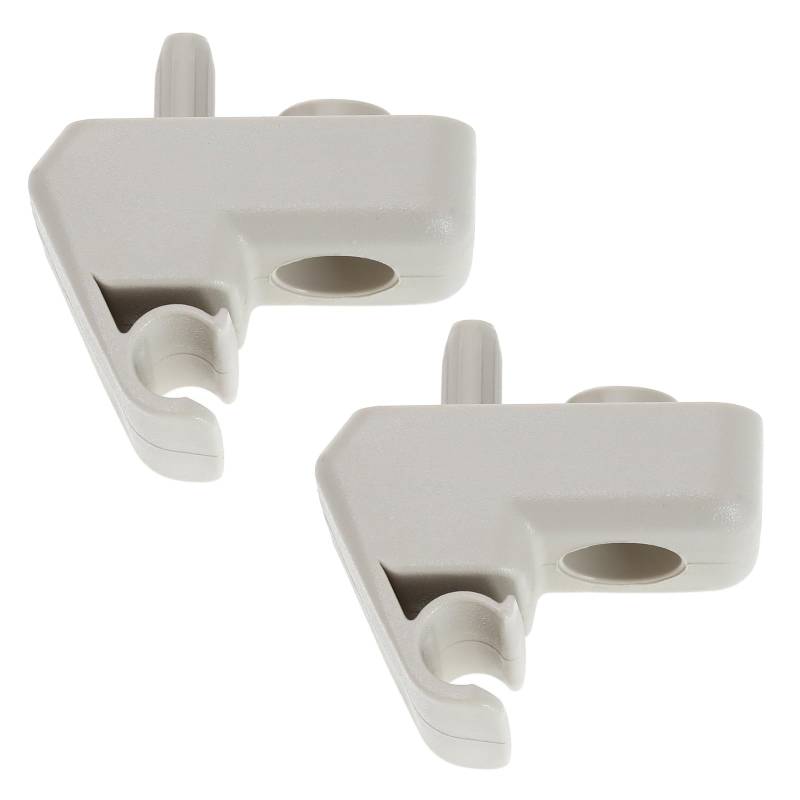 eMagTech 2PCS Auto Sonnenblende Clip Kompatibel mit Ka Ersetzt 1570627 Sonnenblende Halter Haken Halter Befestigung Halterung Aufhänger Visier Zubehör Beige von eMagTech