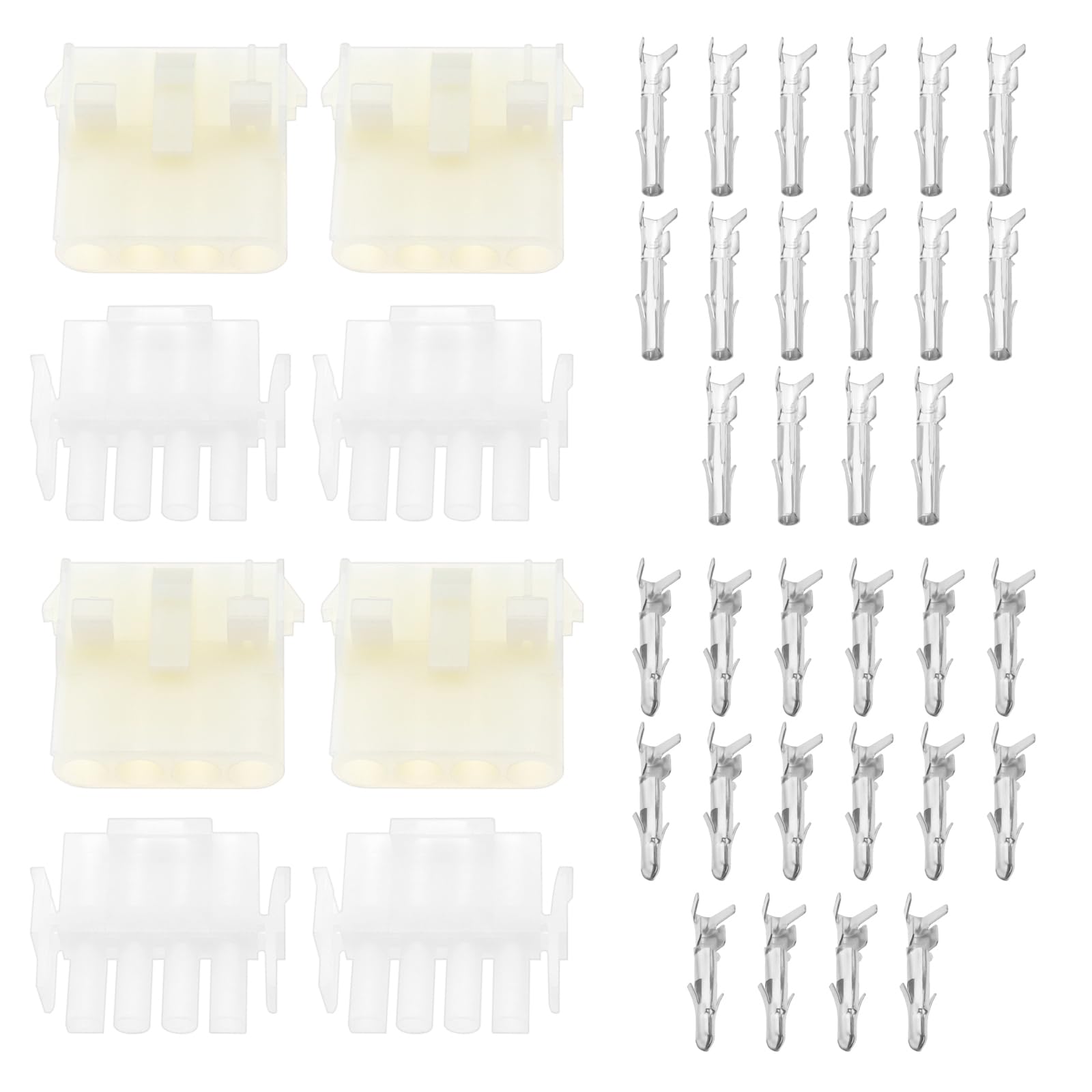 eMagTech 4 Sätze 4-poliger Auto-Kabelstecker Elektrischer Auto-Kabelsteckersatz 350780-1 350779-4 Kabelstecker Gehäuseklemme Weiß eMagTech 4 Sätze 4-poliger Auto-Kabelstecker Elektrischer Auto-Kabelsteckersatz 350780-1 350779-4 Kabelstecker Gehäuseklemme Weiß von eMagTech