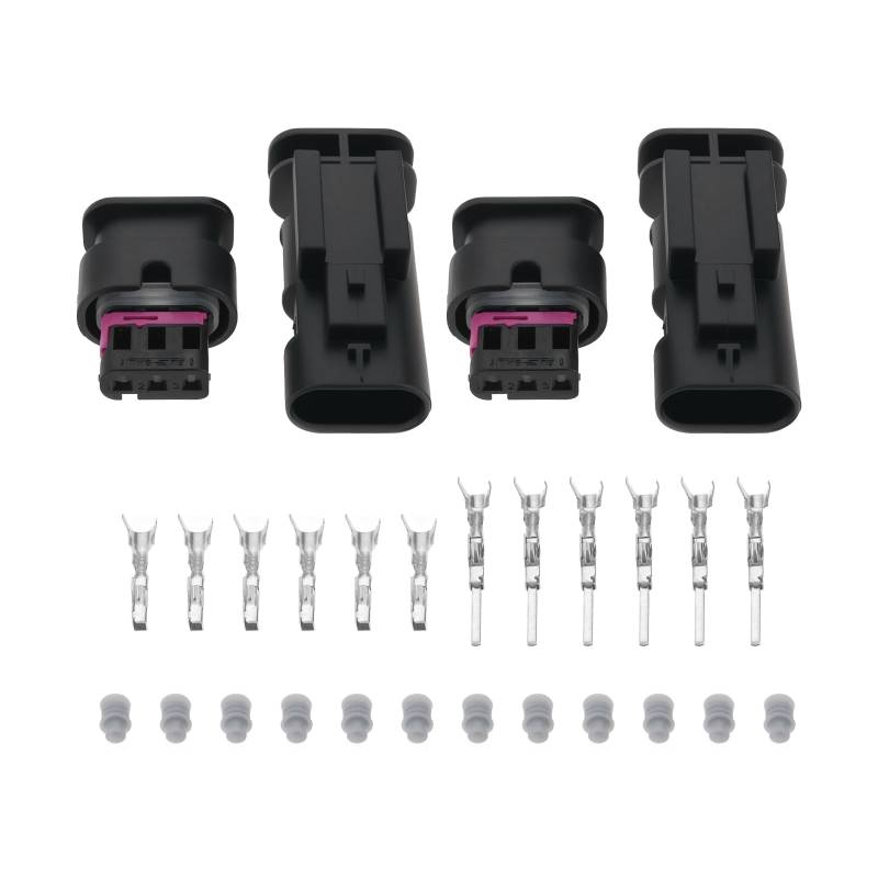eMagTech 4 x 3-poliger Auto-Lautsprecheranschluss, Auspuffventil, zum Entfernen des Steckverbinders, 1-1718644-1 DJ7033WA 1488991-1, kompatibel mit VW Golf R MK7 MK7.5 MK8 von eMagTech