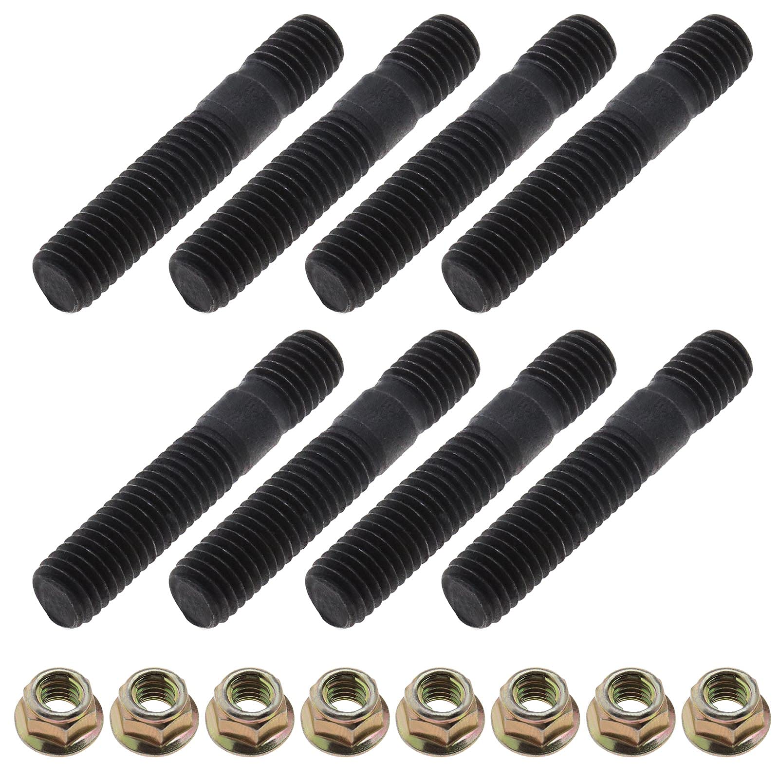 eMagTech 8 Sätze Abgaskrümmer-Stehbolzensatz M8 x 45 mm, kompatibel mit Nissan, perfekter Ersatz eMagTech 8 Sätze Abgaskrümmer-Stehbolzensatz M8 x 45 mm, kompatibel mit Nissan, perfekter Ersatz von eMagTech