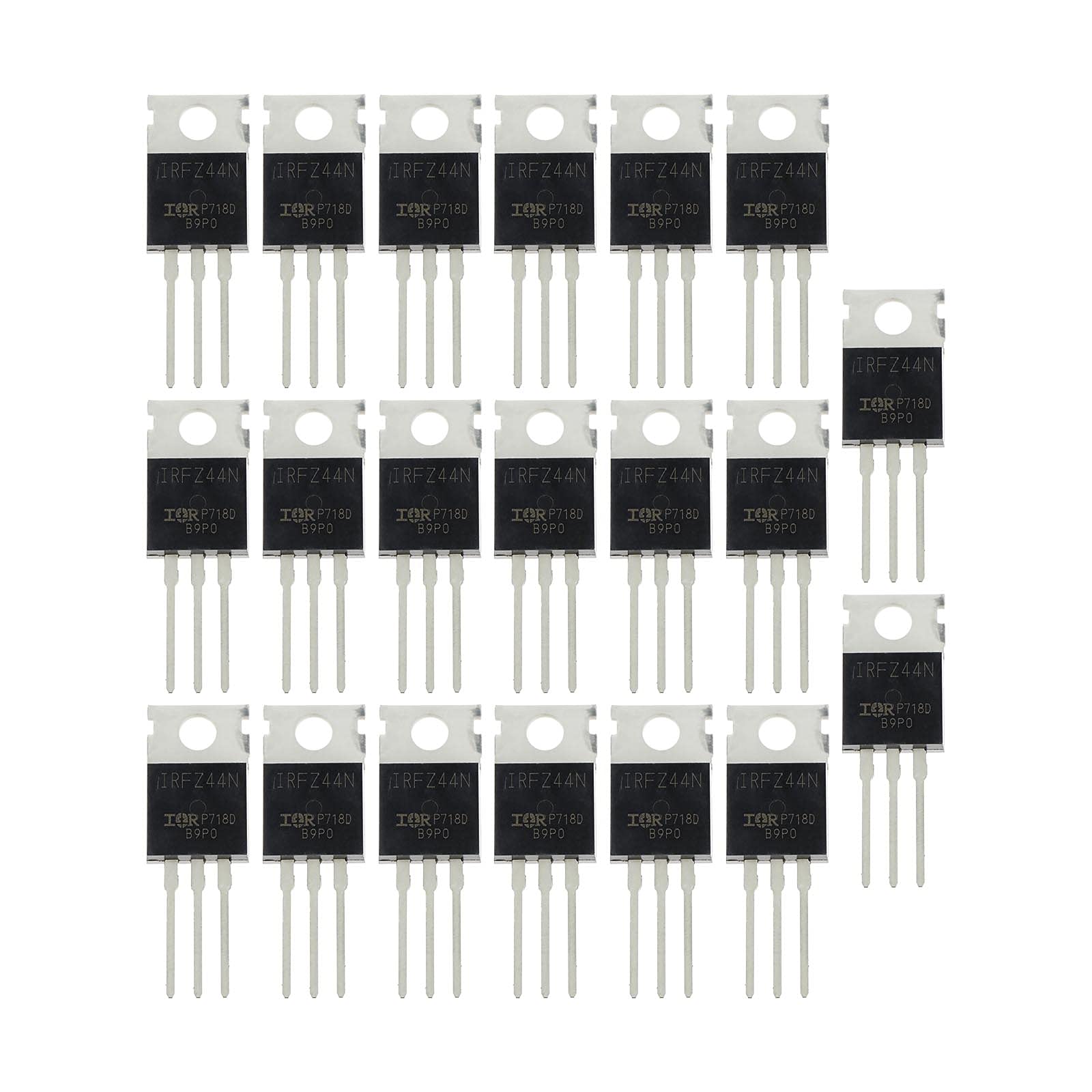 eMagTech IRFZ44N Transistor N-Kanal Gleichrichter MOSFET-Transistor 49A 55V 3-Pin Spannungsregler TO-220 20 Stück eMagTech IRFZ44N Transistor N-Kanal Gleichrichter MOSFET-Transistor 49A 55V 3-Pin Spannungsregler TO-220 20 Stück von eMagTech