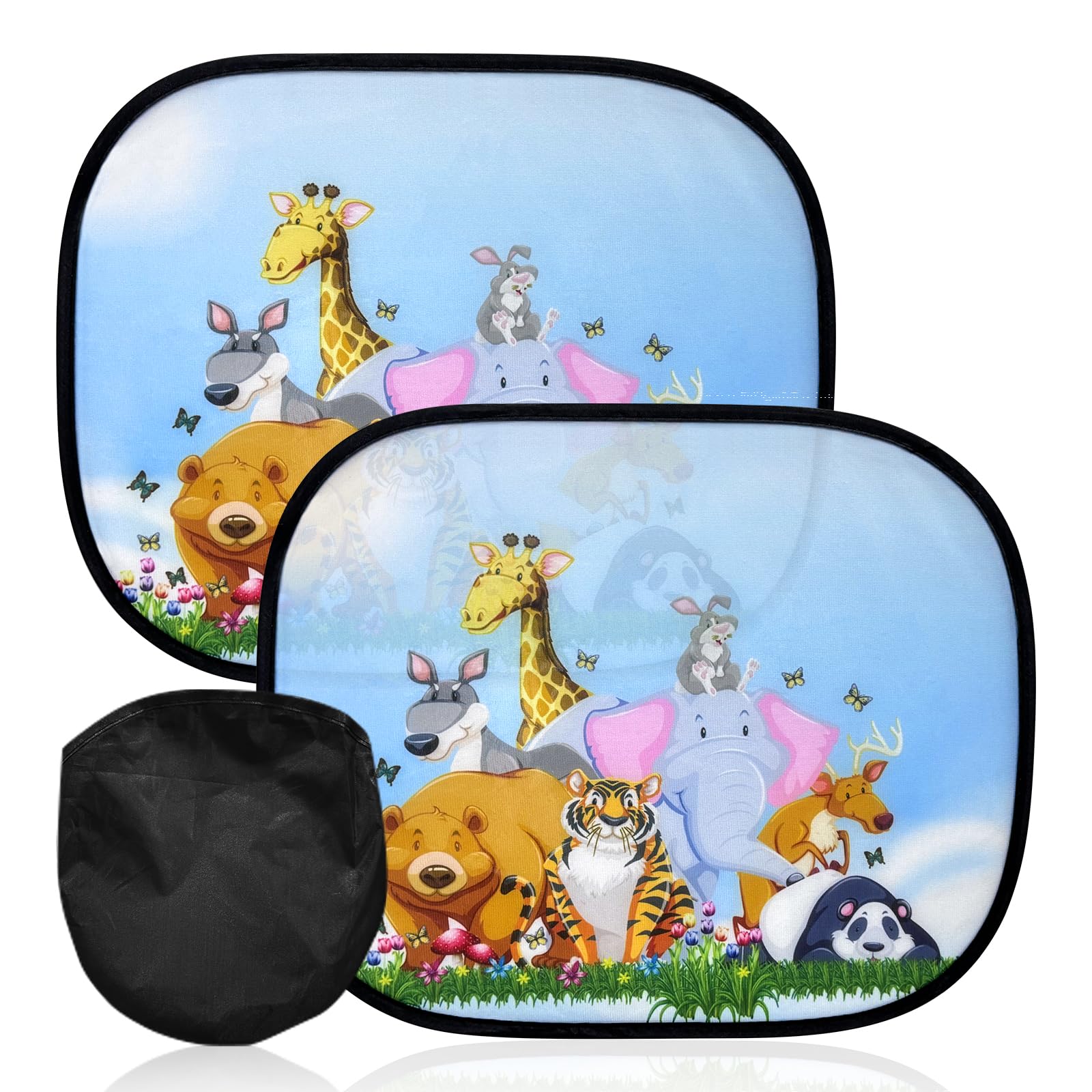 Sonnenschutz Auto Baby, 2 Stück Sonnenblende mit UV Schutz, 44x36cm Autoscheiben Sonnenschutz, Adsorbierbare Folie, Faltbar und Tragbar, mit Süßen Tier Motiven Self-Adhesive Sun Shades Sonnenschutz Auto Baby, 2 Stück Sonnenblende mit UV Schutz, 44x36cm Autoscheiben Sonnenschutz, Adsorbierbare Folie, Faltbar und Tragbar, mit Süßen Tier Motiven Self-Adhesive Sun Shades von ePicsoa