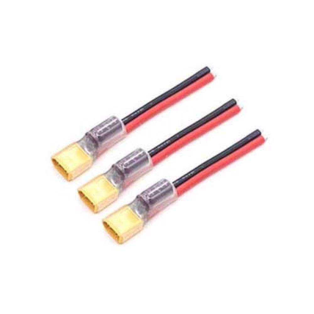 3PCS Amass XT60 Stecker mit 35V 560UF Kondensator Kompatibel mit DIY RC FPV Drone 2-6S ESC Stromversorgungsleitung 12AWG Draht kompatibel mit verschiedenen RC-Modellen(WIRE LENGTH 100MM) von eRgDFS