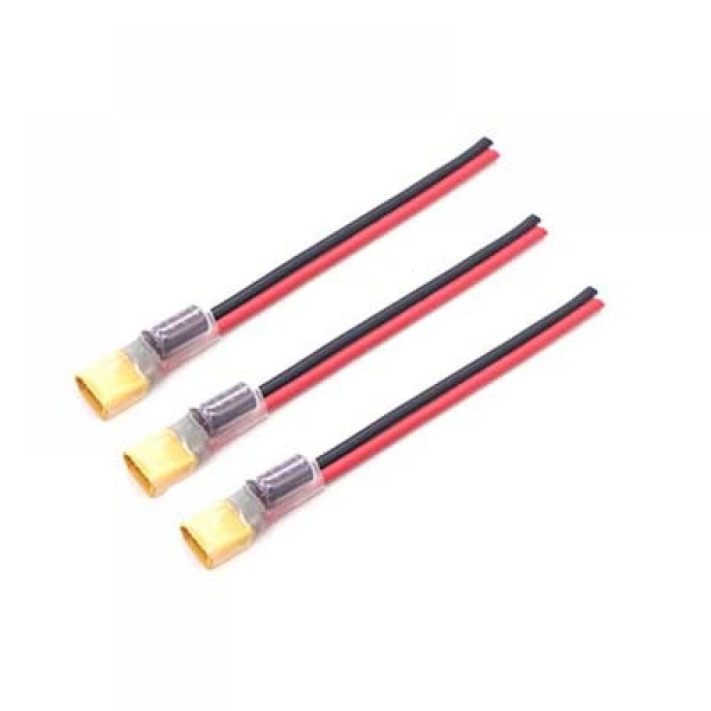 3PCS Amass XT60 Stecker mit 35V 560UF Kondensator Kompatibel mit DIY RC FPV Drone 2-6S ESC Stromversorgungsleitung 12AWG Draht kompatibel mit verschiedenen RC-Modellen(Wire Length 150MM) von eRgDFS