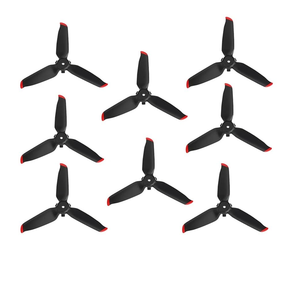 4 Paar kompatible FPV-Drohnenpropeller Kompatibel mit Quadcopter-Zubehör(4PAIRS RED) von eRgDFS