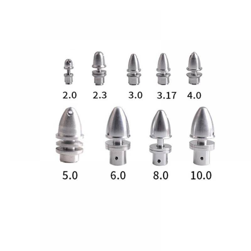 Bullet Head Propeller -Klemme kompatibel mit 2 mm 2,3 mm 3 mm 4 mm 5 mm wellenloser bürstenloser Motor Kompatibel mit Navigationsmodell(2.0mm-3PCS) von eRgDFS