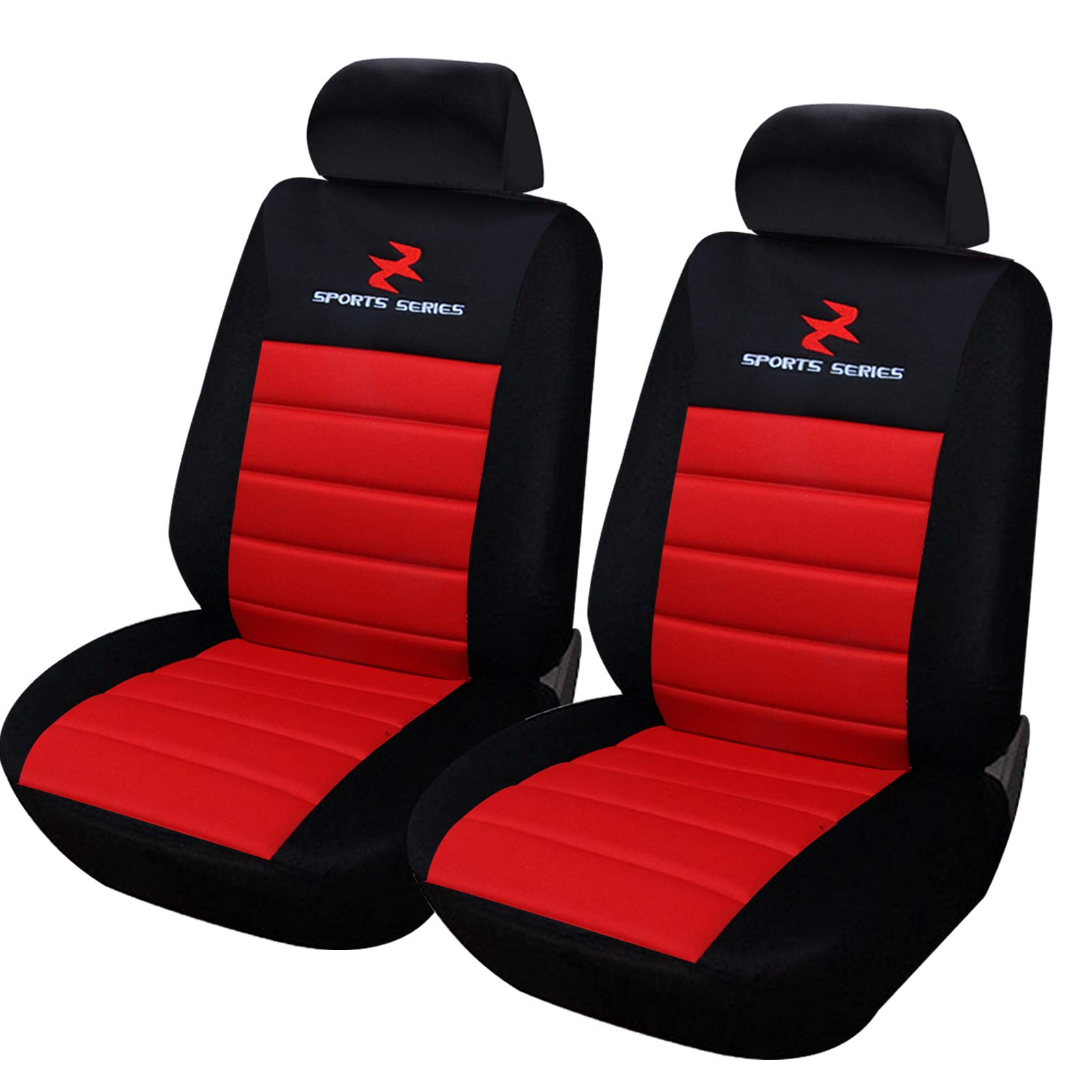 eSituro SCSC0078 2er Einzelsitzbezug universal Sitzbezüge für Auto Schonbezug Schoner Dicke gepolstert rot von eSituro