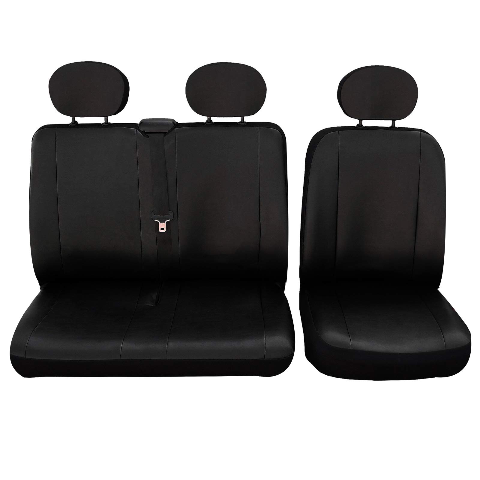 eSituro SCSC0130 universal Sitzbezug Sitzbezüge für Auto Transporter 1+2 Schonbezug Schoner Kunstleder schwarz von eSituro