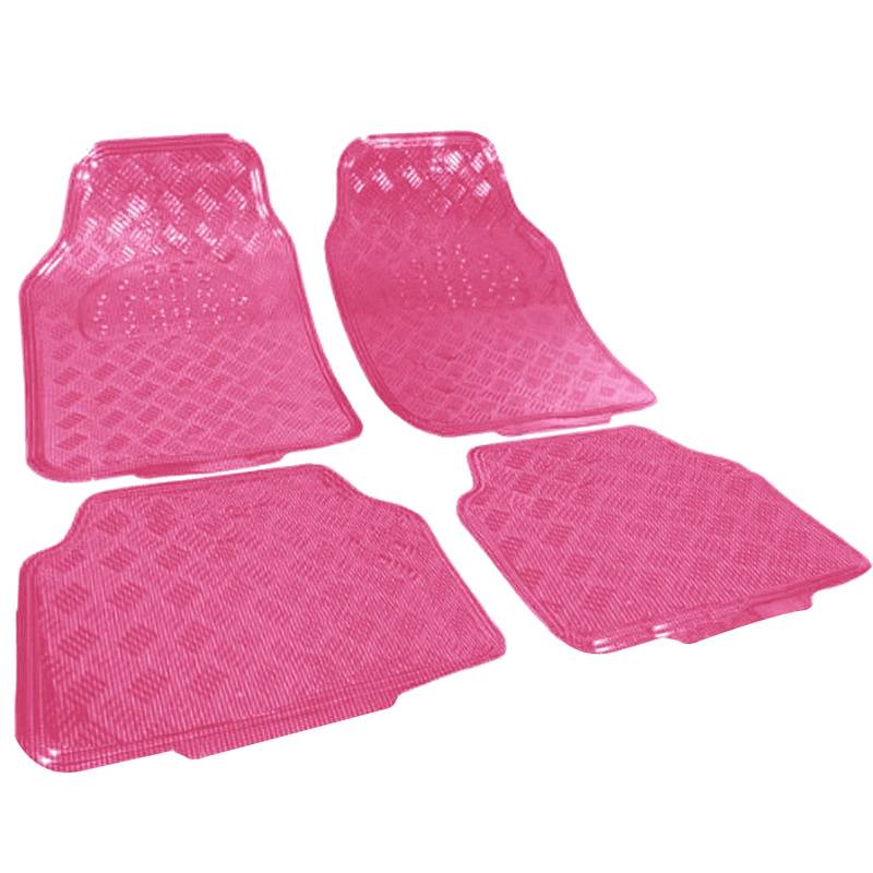 eSituro Universal Fußmatten Automatten Aluminium ALU Chorm Look Rosa von eSituro