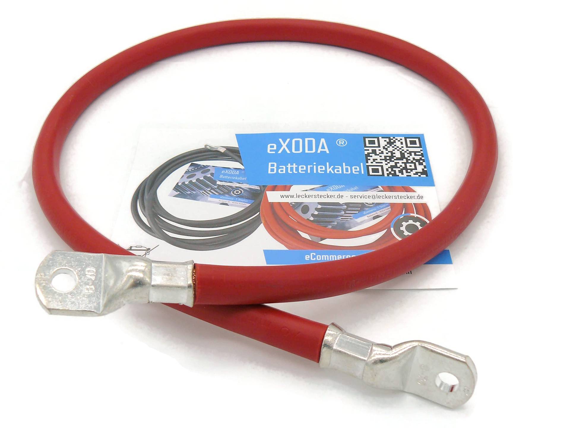 eXODA Batteriekabel 70 mm² 80cm mit Kabelschuhen M8 Rot von eXODA