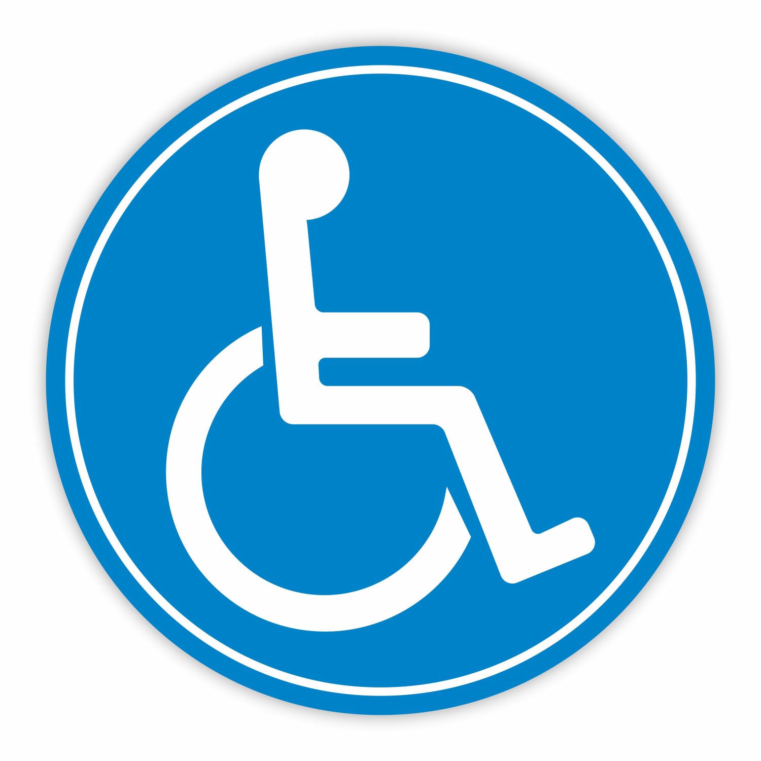 iSecur Rollstuhl-Aufkleber I kfz_076 I Ø 20 cm I Behinderten-Aufkleber für Auto, Behinderten-Transport, Rollstuhl-Fahrer I Wetterfest außen-klebend von iSecur