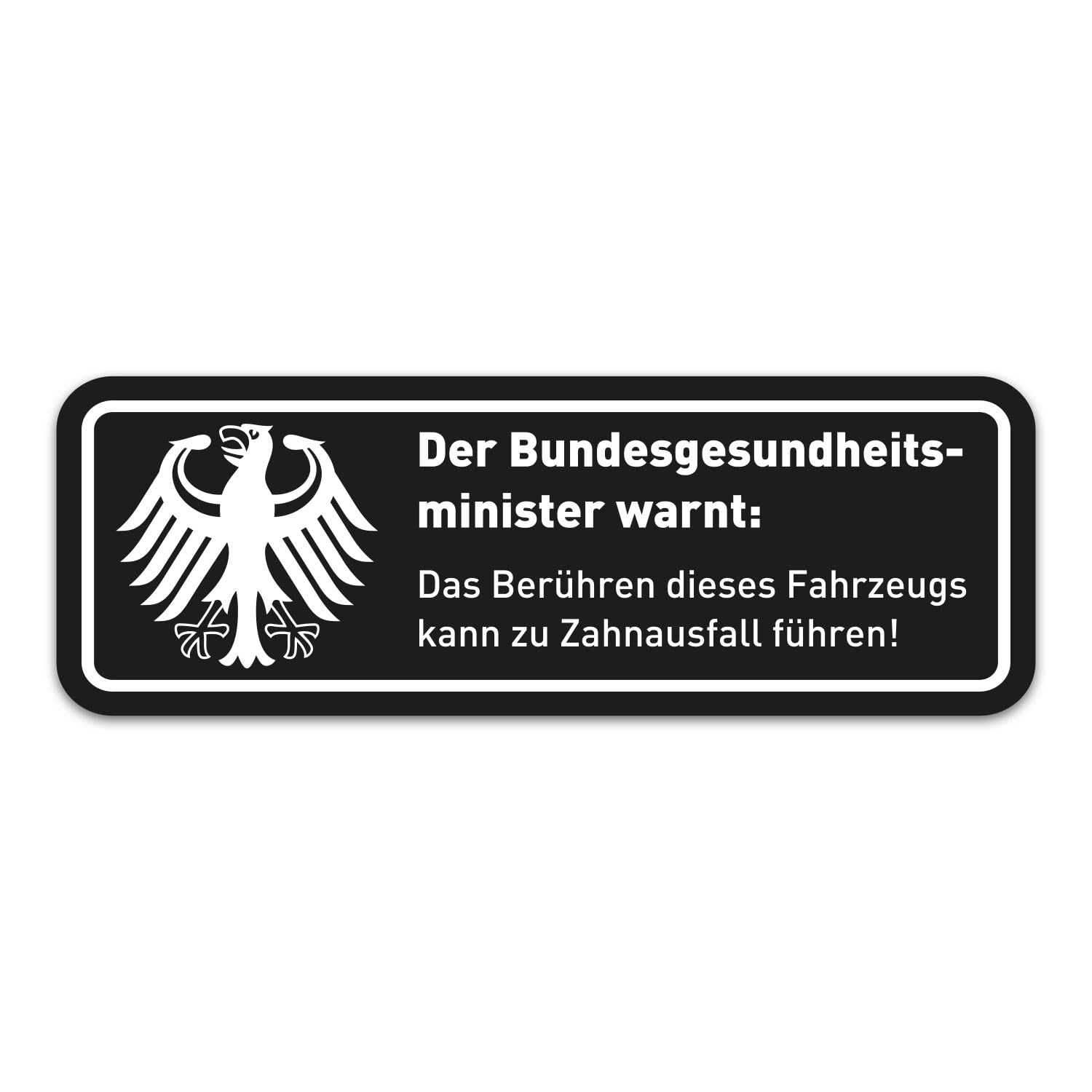 easydruck24de Fun-Aufkleber Warnung Zahnausfall I 10 x 3,5 cm I lustiger Spruch für Motorrad Mofa, als Auto-Aufkleber Fahrrad-Aufkleber I wetterfest schwarz I kfz364 easydruck24de Fun-Aufkleber Warnung Zahnausfall I 10 x 3,5 cm I lustiger Spruch für Motorrad Mofa, als Auto-Aufkleber Fahrrad-Aufkleber I wetterfest schwarz I kfz364 von easydruck24de