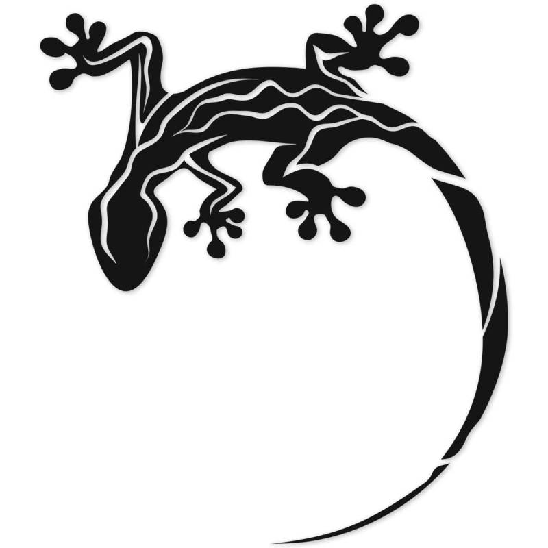 Gecko Sticker I 30 x 26 cm I Schwarz I Auto-Aufkleber Auto-Folie Tuning JDM Tattoo für Heckscheibe oder Motorhaube zum bekleben I selbstklebend I kfz_556 von easydruck24de