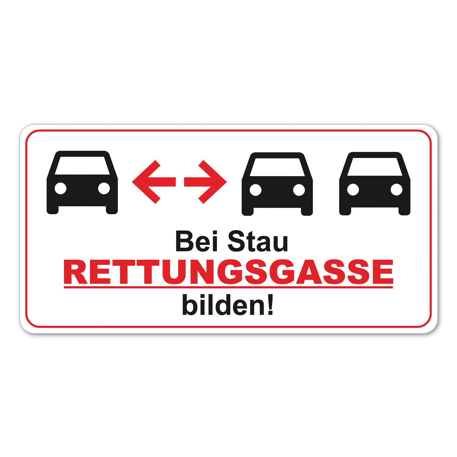Stau? Rettungsgasse bilden! Aufkleber I Format 22 x 11 cm I für alle Fahrzeug-Typen, Anhänger Wohnwagen I hin543 Stau? Rettungsgasse bilden! Aufkleber I Format 22 x 11 cm I für alle Fahrzeug-Typen, Anhänger Wohnwagen I hin543 von easydruck24de