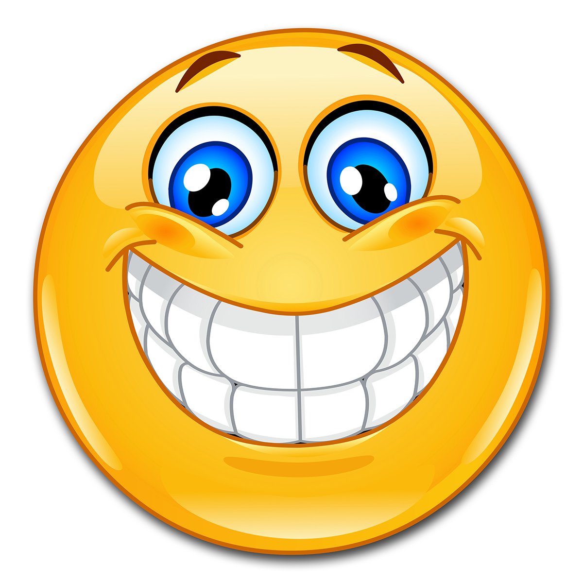 easydruck24de 1 Smiley-Aufkleber Smile XL I kfz_298 I rund Ø 20 cm I Emoticon Sticker lachend für Auto Wohnwagen Wohnmobil Wand-Tattoo I wetterfest von easydruck24de