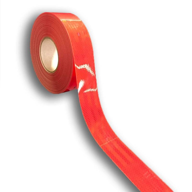 easydruck24de Diamond Grade 983 reflektierende Konturmarkierung I 5 m Konturband in rot I Reflektorband selbstklebend für Anhänger LKW Festaufbauten I AZ003 von easydruck24de