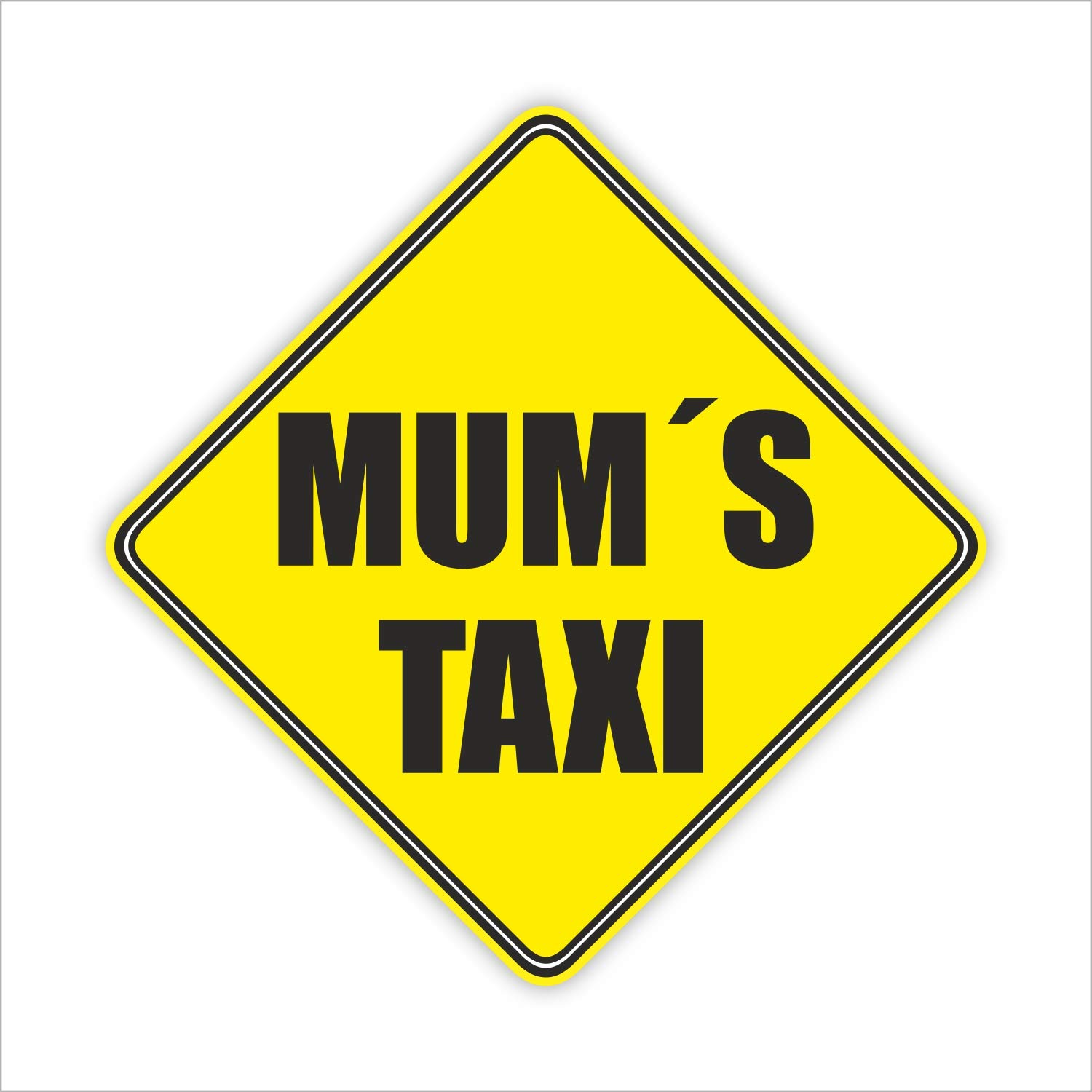 easydruck24de Aufkleber Mum's Taxi, 13x13cm, Art. Nr. kfz_192, außenklebend für Auto, Fahrzeuge, UV- und witterungsbeständig, für Waschanlagen geeignet von easydruck24de