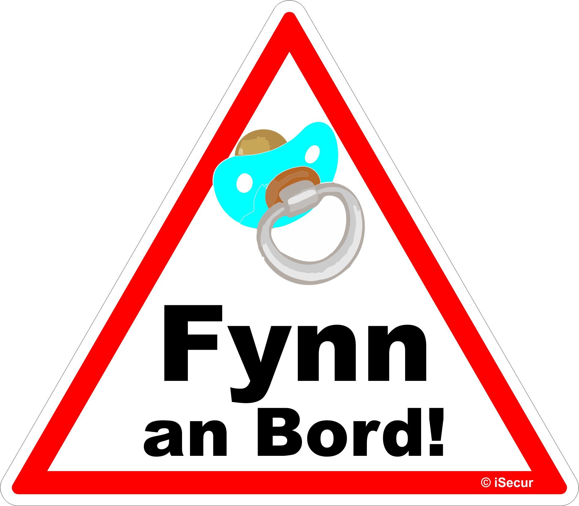 easydruck24de Auto-Aufkleber Baby an Bord, Fynn I kfz444 I 16 x 14 cm groß I Junge Sticker mit Schnuller I Hinweis-Aufkleber Achtung Vorsicht I wetterfest easydruck24de Auto-Aufkleber Baby an Bord, Fynn I kfz444 I 16 x 14 cm groß I Junge Sticker mit Schnuller I Hinweis-Aufkleber Achtung Vorsicht I wetterfest von easydruck24de