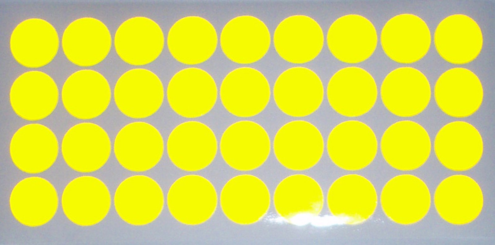 easydruck24de Reflektierendes Aufkleber Set - Kreise - 36 Stück gelb Ø 2 cm pro Aufkleber - Reflexion Leucht-Sticker orange für Bike Fahrrad Helm Auto Sicherheit im Dunkeln für Kinder - Reflex_023 von easydruck24de