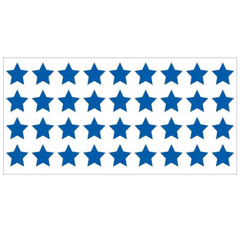 easydruck24de Reflektoren Aufkleber Sterne blau I 36 Stück 2 cm I Sticker reflektierend wetterfest I Fahrrad Helm I reflex006 von easydruck24de