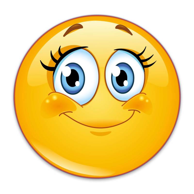 easydruck24de Smile-Aufkleber Wimpern I kfz291 I rund Ø 15 cm I Süßer Sticker für Laptop Notebook Tür Roller Auto I wetterfest von easydruck24de