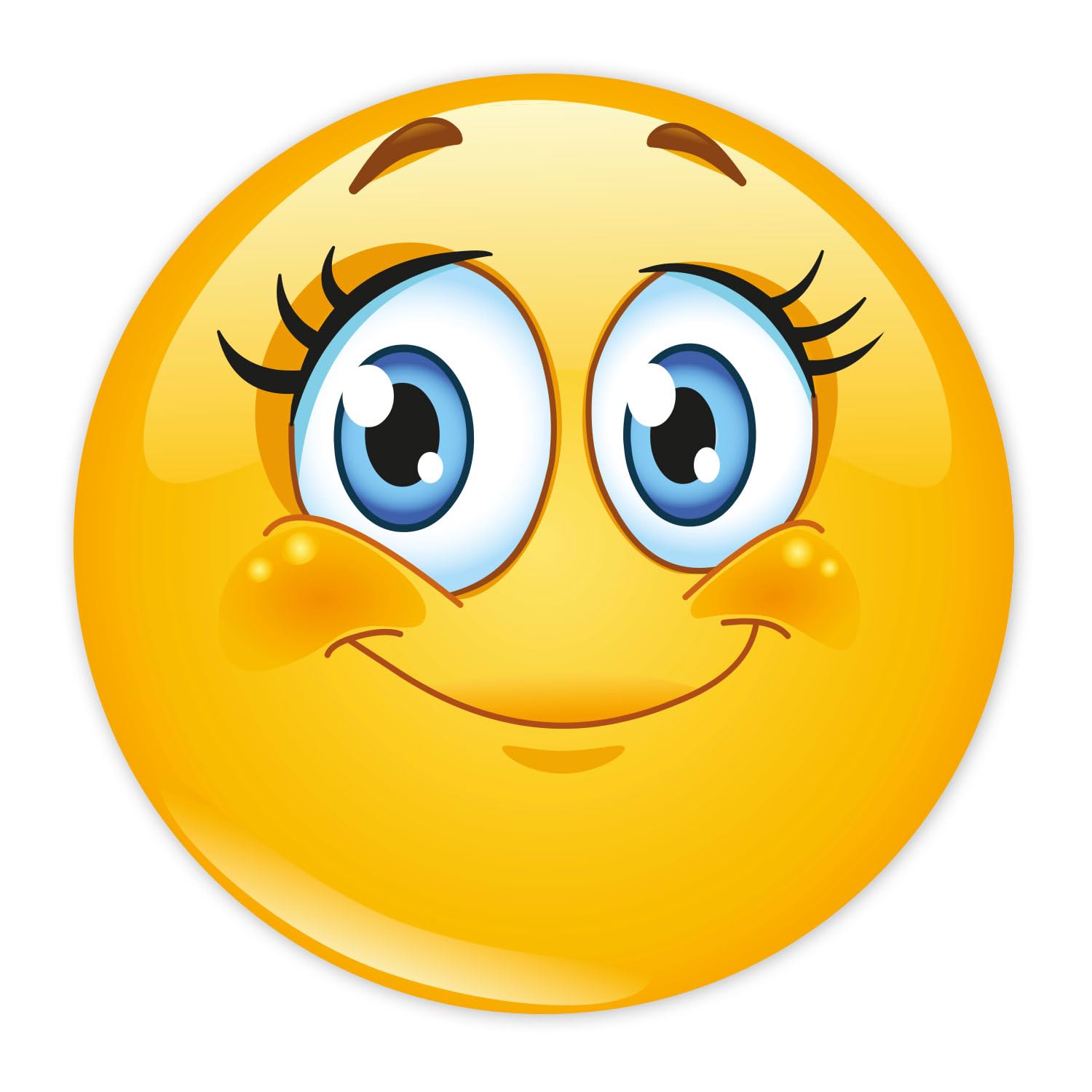 easydruck24de XXL Smiley-Aufkleber Wimpern I kfz293 I rund Ø 60 cm I Süßer Emoticon Sticker für Auto Wohnwagen Wohnmobil I wetterfest easydruck24de XXL Smiley-Aufkleber Wimpern I kfz293 I rund Ø 60 cm I Süßer Emoticon Sticker für Auto Wohnwagen Wohnmobil I wetterfest von easydruck24de