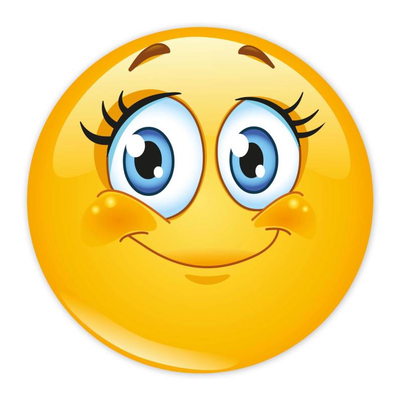easydruck24de XXL Smiley-Aufkleber Wimpern I kfz293 I rund Ø 60 cm I Süßer Emoticon Sticker für Auto Wohnwagen Wohnmobil I wetterfest von easydruck24de