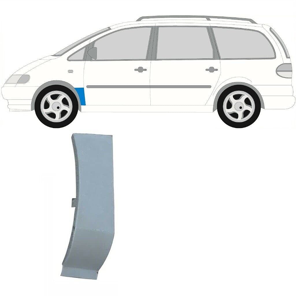Frontflügel-Reparaturblech passend für Volkswagen Sharan Seat Alhambra Ford Galaxy 1995 2010 alle Modelle unlackierter Stahl linke Seite (Beifahrerseite Beifahrerseite Beifahrerseite N S). Beseitigen von easyparts