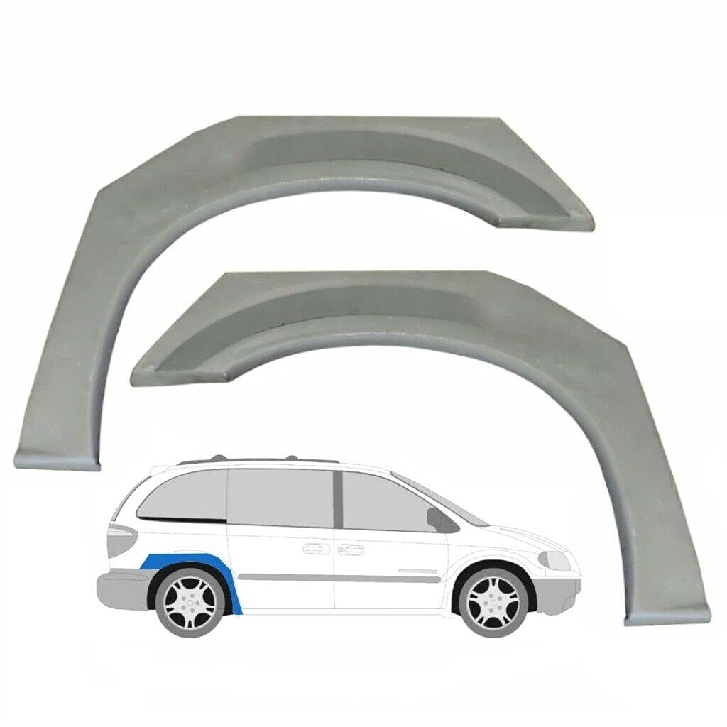 Hinterradlauf-Reparaturblech/Heckflügel, 2er-Set, passend für Chrysler Voyager/Grand Voyager/Dodge Caravan/2000 2008/unlackierter Stahl/für beide Seiten des Autos. Beseitigen Sie Rost in Ihrem Auto. Hinterradlauf-Reparaturblech/Heckflügel, 2er-Set, passend für Chrysler Voyager/Grand Voyager/Dodge Caravan/2000 2008/unlackierter Stahl/für beide Seiten des Autos. Beseitigen Sie Rost in Ihrem Auto. von easyparts