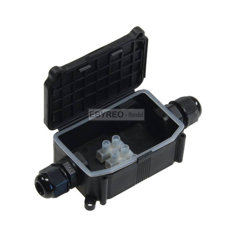 EbyReo - 3 polige Dosenmuffe- Verbinder/T-Verbinder, IP68 230V, wasserdicht, für z.B. Erdkabel (Kabelverbinder) von ebyreo