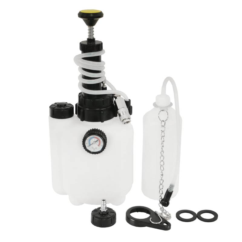 echtools 3L Bremsenentlüftungsgerät Auto Bremsenentlüfter Bremsflüssigkeitswechselgerät mit 1L Absaugbehälter für E20 (ø45mm) von echtools
