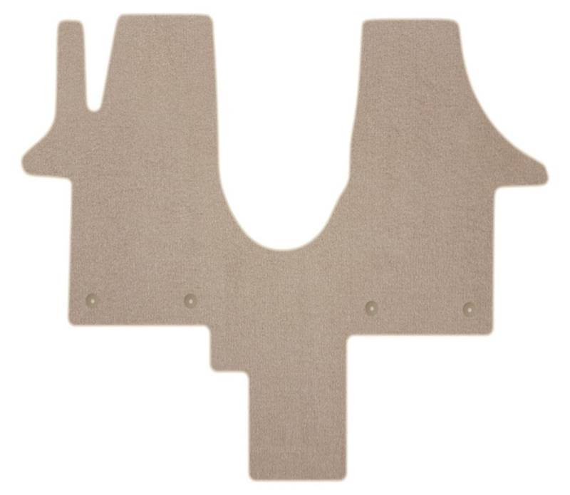 Premium Veloursfussmatten Automatten Velourmattenset für VW T5 Multivan mit 2 Einzelsitze Bj. 2003 – 2015 Passform Neu PREM BEIGE runde Befestigungen von edecor
