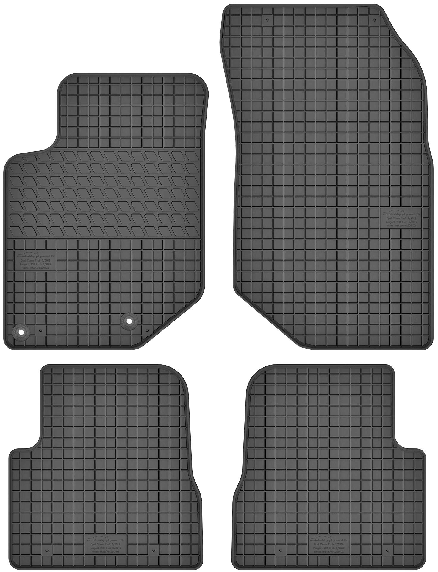 edecor Gummifussmatten Automatten Gummimattenset für Peugeot 2008 II ab Bj. 2019 edecor Gummifussmatten Automatten Gummimattenset für Peugeot 2008 II ab Bj. 2019 von edecor