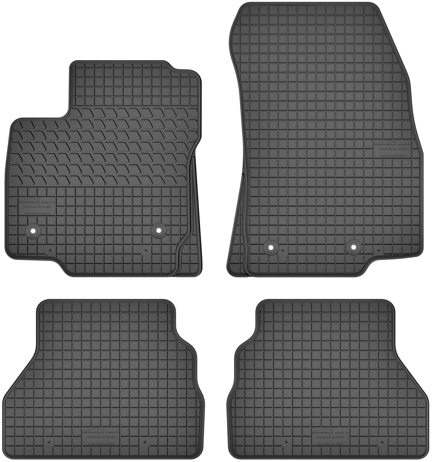 edecor Gummimatten Automatten Gummifussmatten Gummi Fußmatten Satz Set für Ford B-Max Bj. 2012-2017 edecor Gummimatten Automatten Gummifussmatten Gummi Fußmatten Satz Set für Ford B-Max Bj. 2012-2017 von edecor