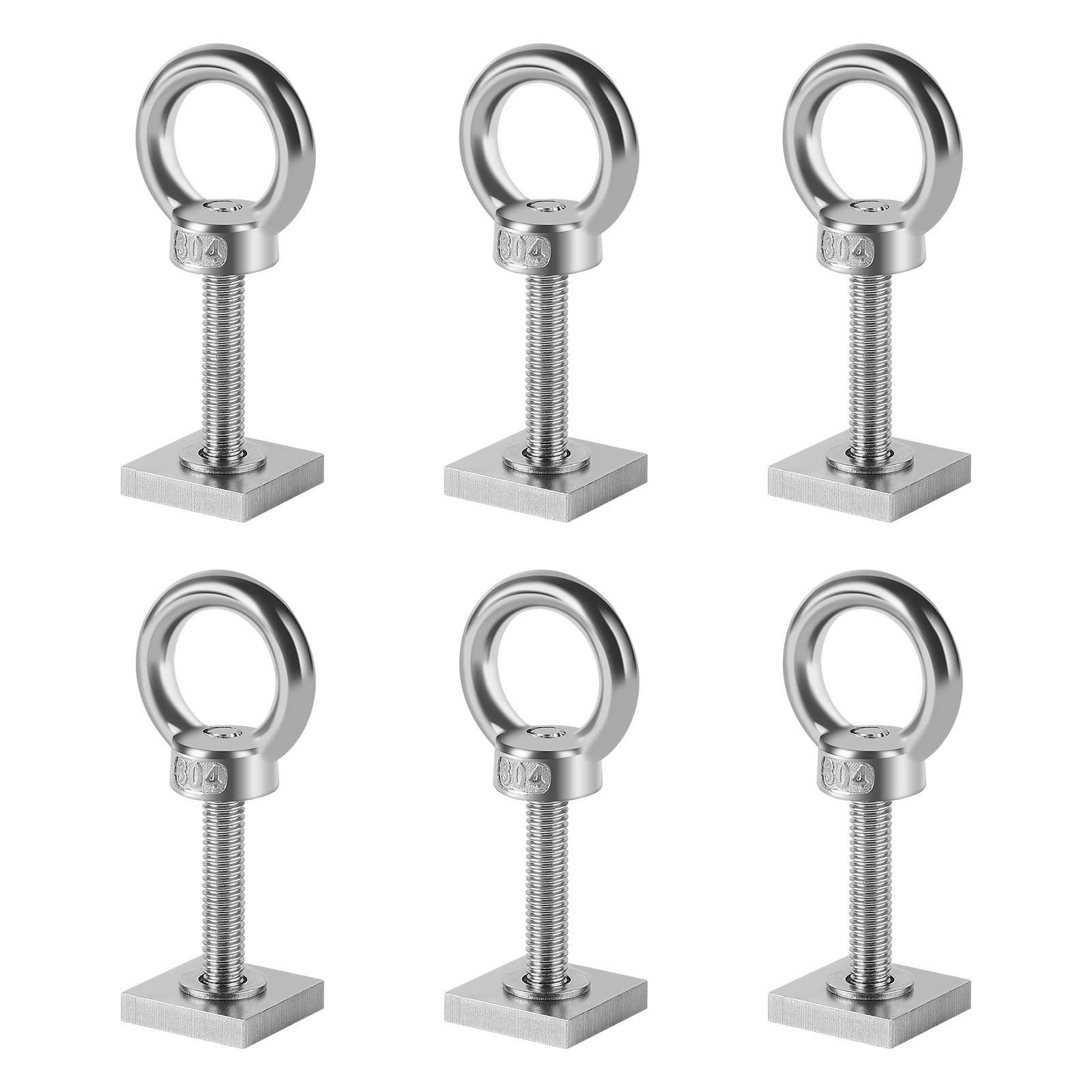 efuturetime 6 X T-Nut Adapter M6-35mm, Nutensteine Edelstahl 2x2x0.4cm mit Muttern und Unterlegscheiben für Dachträger Relingträger Dachbox Kompatibel zu Thule, M6-Ringmutter efuturetime 6 X T-Nut Adapter M6-35mm, Nutensteine Edelstahl 2x2x0.4cm mit Muttern und Unterlegscheiben für Dachträger Relingträger Dachbox Kompatibel zu Thule, M6-Ringmutter von efuturetime