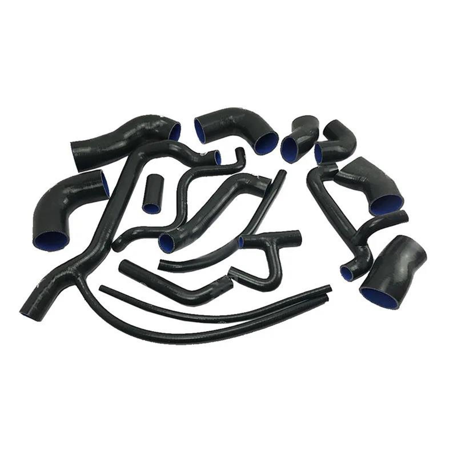 eglci Kompatibel Mit VW Für Corrado G60 1.8L Für J&etta Für Golf Mk2 G60 1.8L PG Ohne 1988–1993 Kompressor, Silikon-Heizkörper-Kühlmittelschlauch-Set Autokühlerschlauch(Black) von eglci