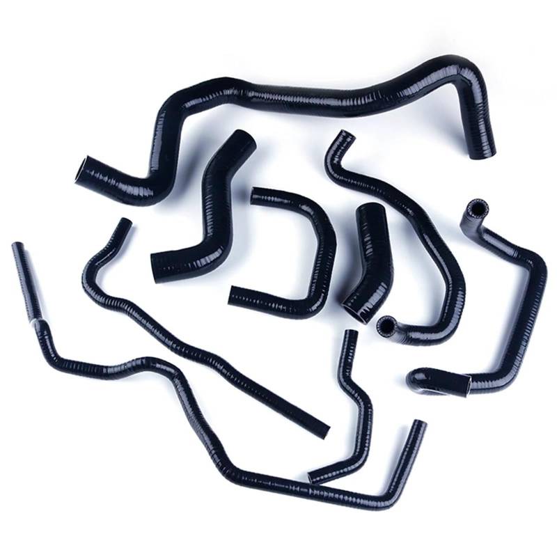 eglci Kompatibel Mit VW Für Golf Für GTI MK4 Für J&etta GLI 1.8T 20V 2000 2001 2002 2003 2004 2005 2006 Autoteile Silikon-Kühlmittelschlauch-Set Autokühlerschlauch(Black) von eglci