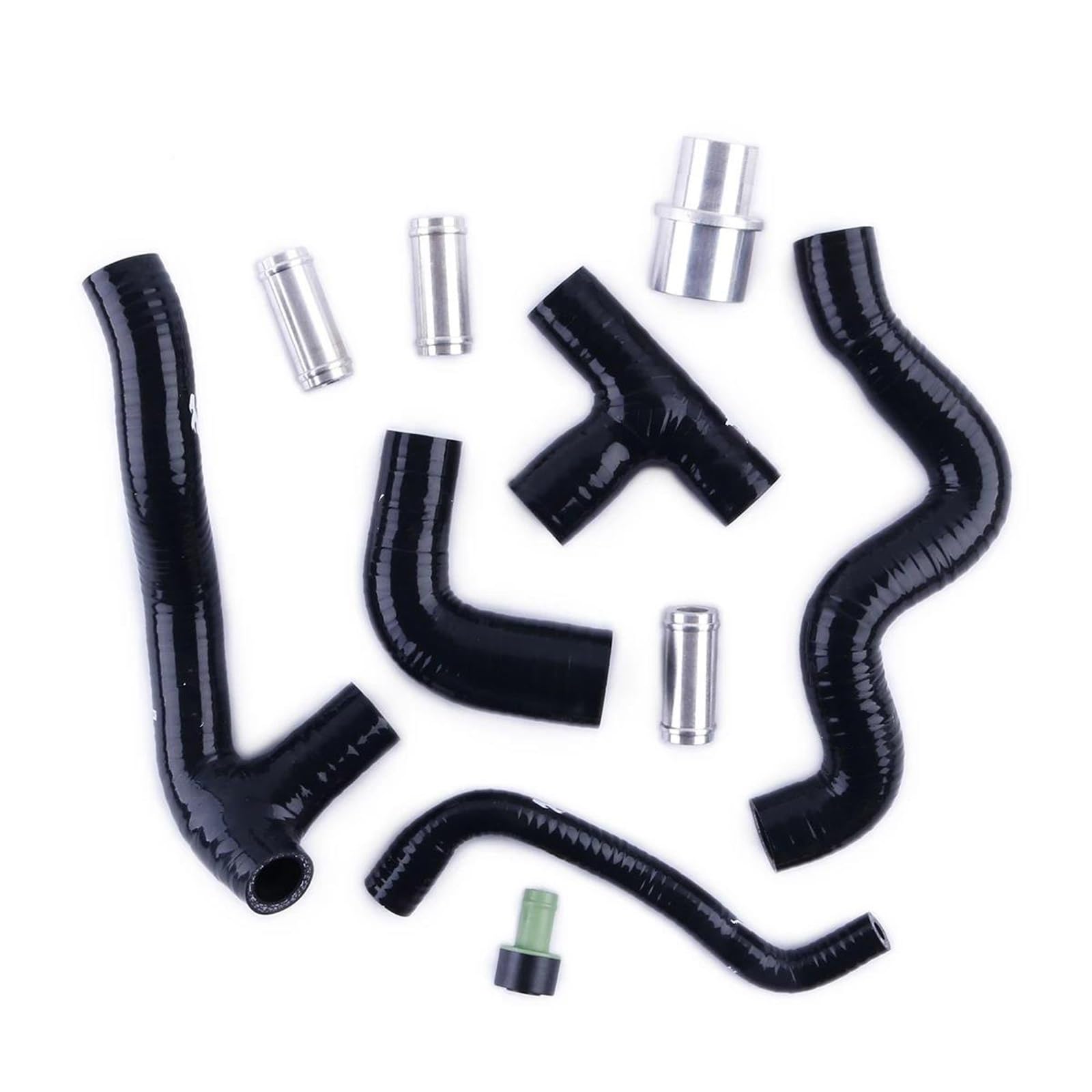 eglci Kompatibel Mit VW Für J&etta Mk4 Für Bora 1999–2005 Für Golf 1.8T AUQ AUM Motor Auto Silikon Kurbelgehäuse-Entlüftungsschlauch Rohr Kit Kühlerschläuche Autokühlerschlauch(Black) von eglci