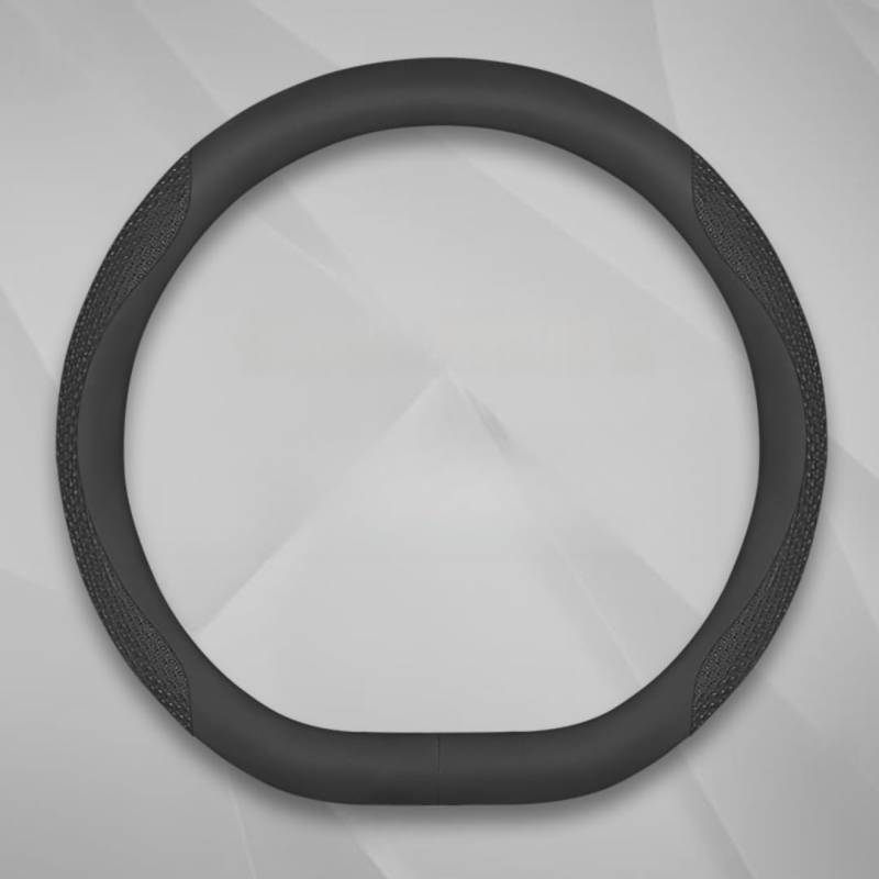Lenkradbezug, Universal 15 Zoll, atmungsaktives Technologiegewebe, für Infiniti Q60, Dünn Wildleder Lenkradhülle mit Weichem Alcantara Touch, Anti-Rutsch & Sport, B-Black- D-Shaped von eirnghn