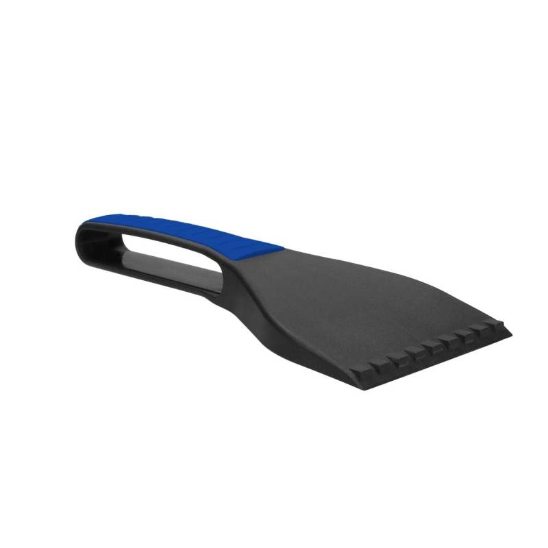 Eiskratzer „Clean Vision“ Eisschaber für Auto Scheiben | Griff mit Anti-Rutsch-Funktion | aus robustem Kunststoff (perlgrau/blau) von elasto form