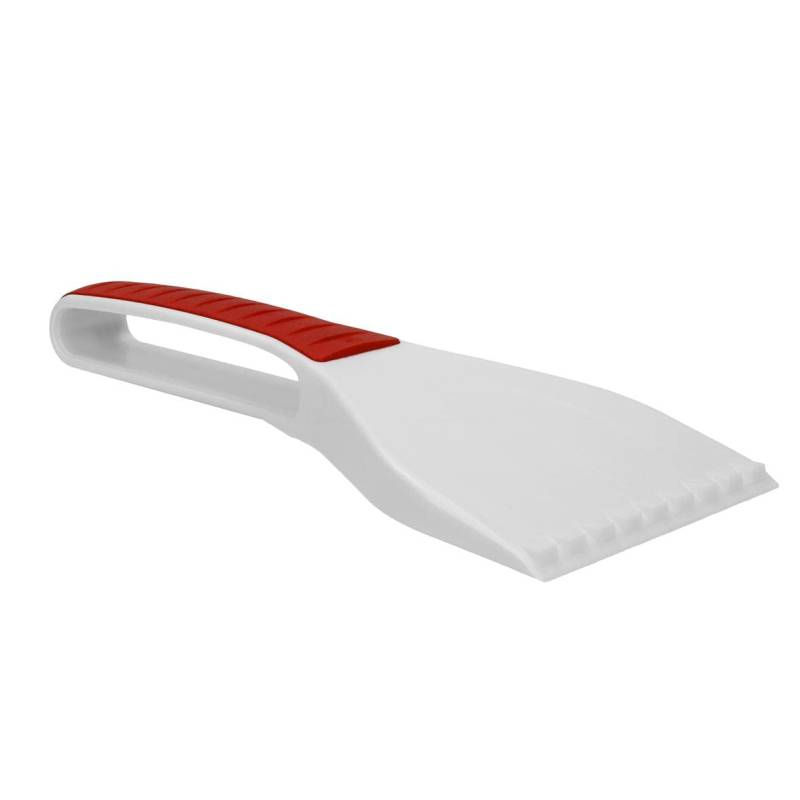 Eiskratzer „Clean Vision“ Eisschaber für Auto Scheiben | Griff mit Anti-Rutsch-Funktion | aus robustem Kunststoff (weiß/rot) von elasto form
