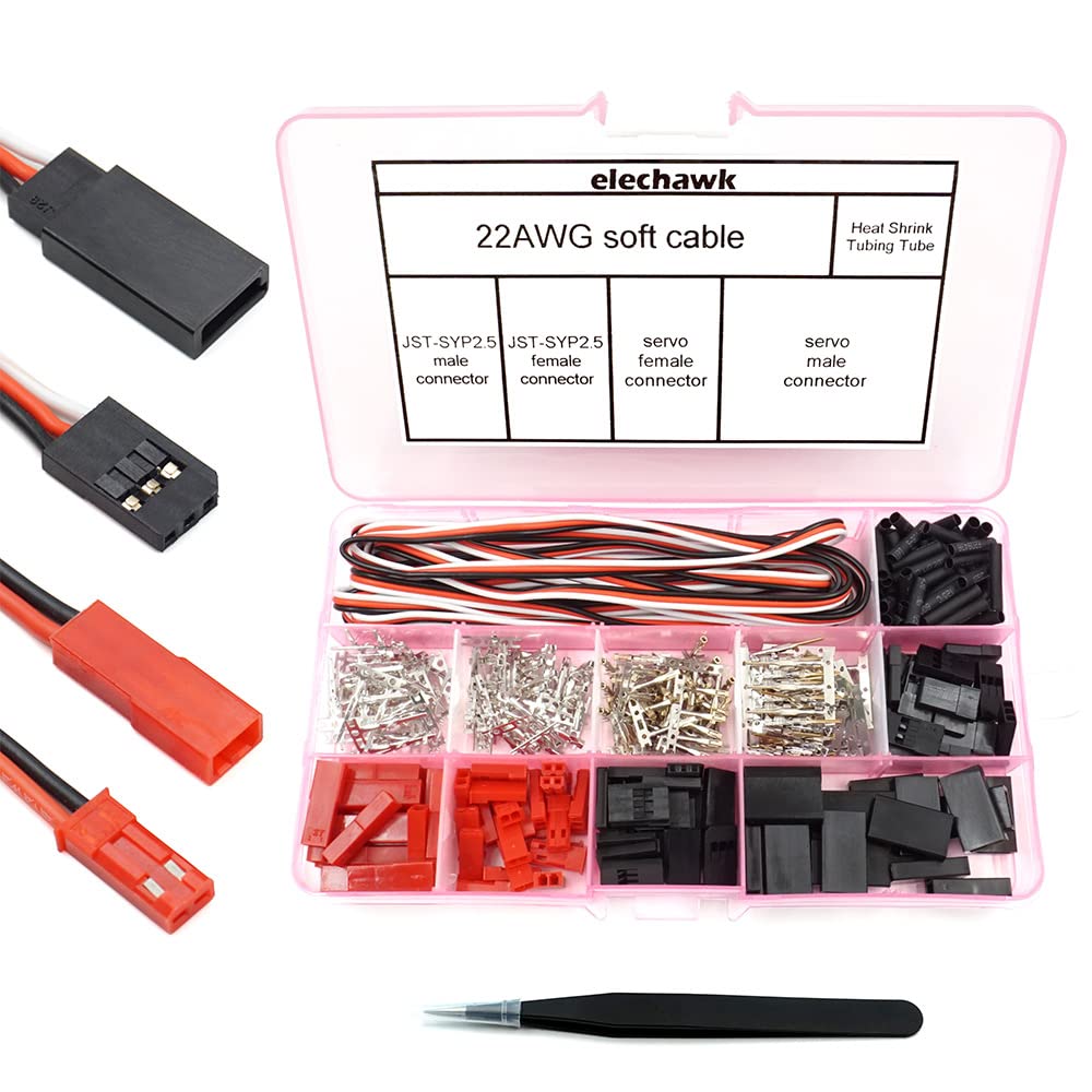 elechawk 40 Sets Servo Stecker Verbinder Buchse Crimp Pin Kabel Kit kompatibel JR JST SYP Futaba für Hitec Spektrum RC elechawk 40 Sets Servo Stecker Verbinder Buchse Crimp Pin Kabel Kit kompatibel JR JST SYP Futaba für Hitec Spektrum RC von elechawk