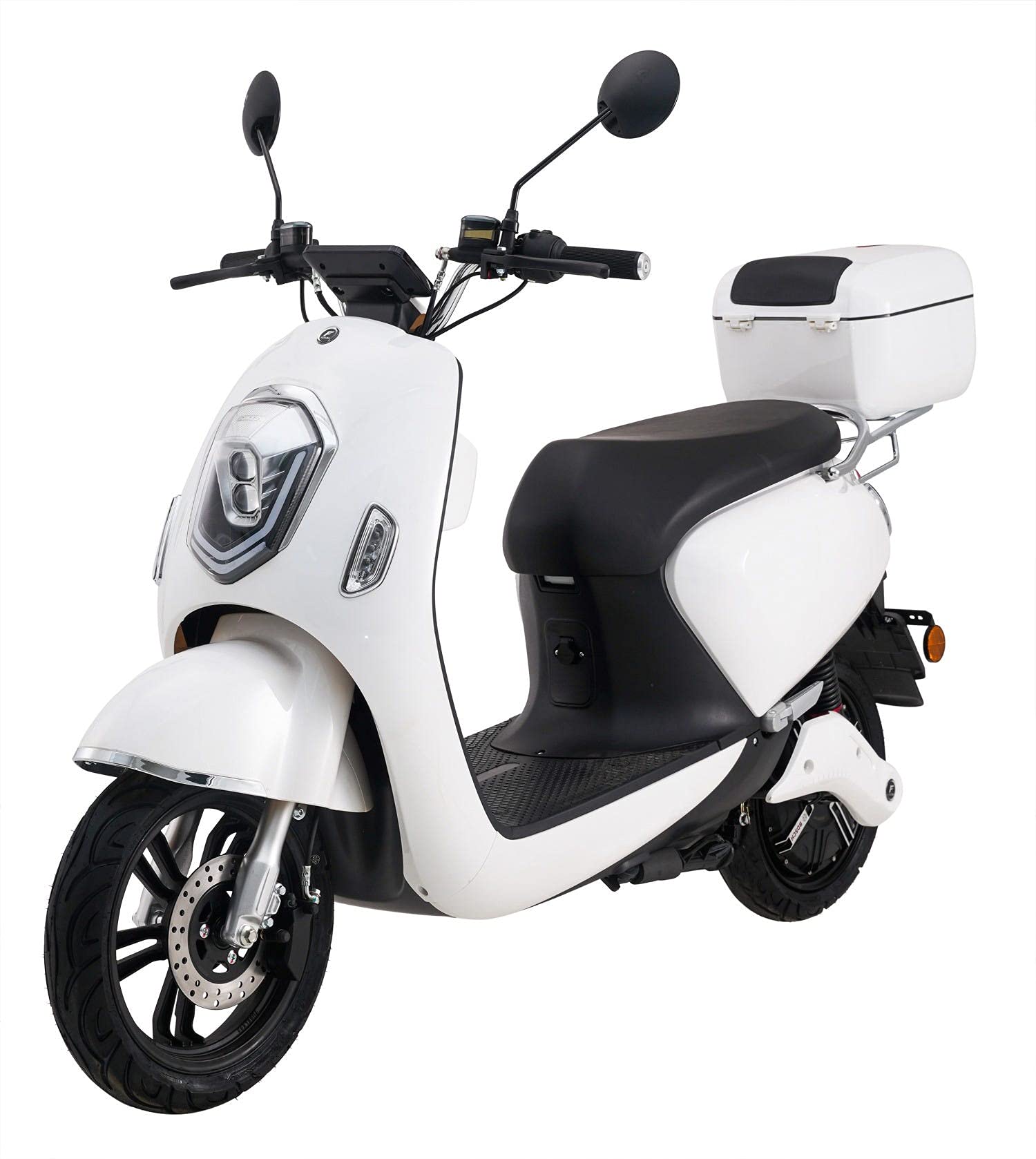 Elektroroller Elettrico 2.0 Li, 3000 Watt, E-Motor, bis zu 60 km Reichweite, E-Roller mit Straßenzulassung, Elektro-Roller, 25 oder 45 km/h, herausnehmbarer Lithium-Akku, Produktvideo, Weiß, 45 km/h Elektroroller Elettrico 2.0 Li, 3000 Watt, E-Motor, bis zu 60 km Reichweite, E-Roller mit Straßenzulassung, Elektro-Roller, 25 oder 45 km/h, herausnehmbarer Lithium-Akku, Produktvideo, Weiß, 45 km/h von elrofu