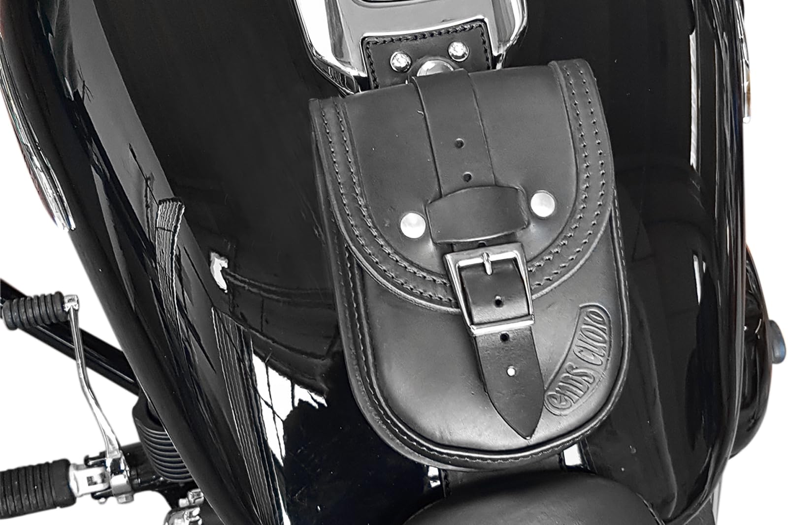 ends cuoio Tankrucksack aus echtem Leder mit Schnellöffnung kompatibel mit Harley Davidson Sport Glide 2018-2024 Abnehmbare Motorradtasche 100% Made in Italy von ends cuoio
