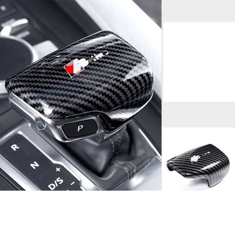 Kohlefaser Auto Schalttafel Schaltknauf Modifikation Aufkleber Zierleisten Abdeckung Autoinnenausstattung, für Audi A4 B9 von enheng