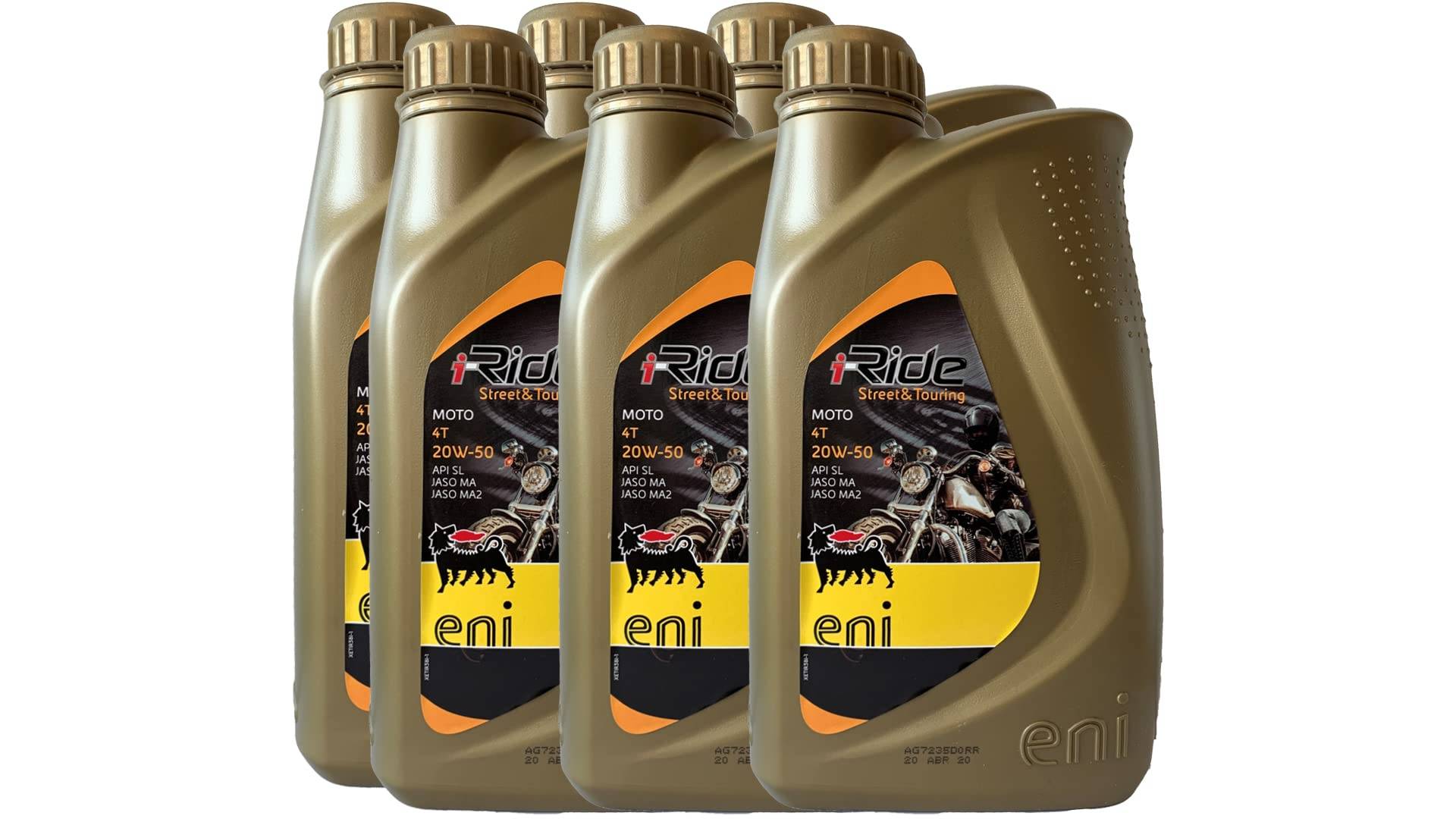 eni i-Ride Moto 20W-50 4T 6x 1Liter eni i-Ride Moto 20W-50 4T 6x 1Liter von eni