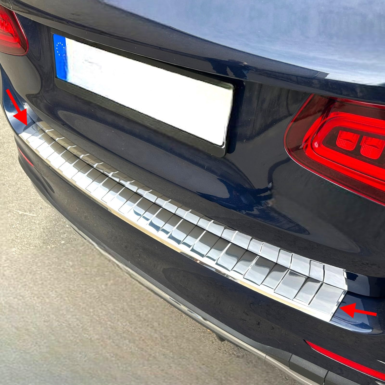 Ladekantenschutz Heckschutz für Mercedes GLC X253 2015-2022 Edelstahl Glanz mit Abkantung Eparts24 von eparts24