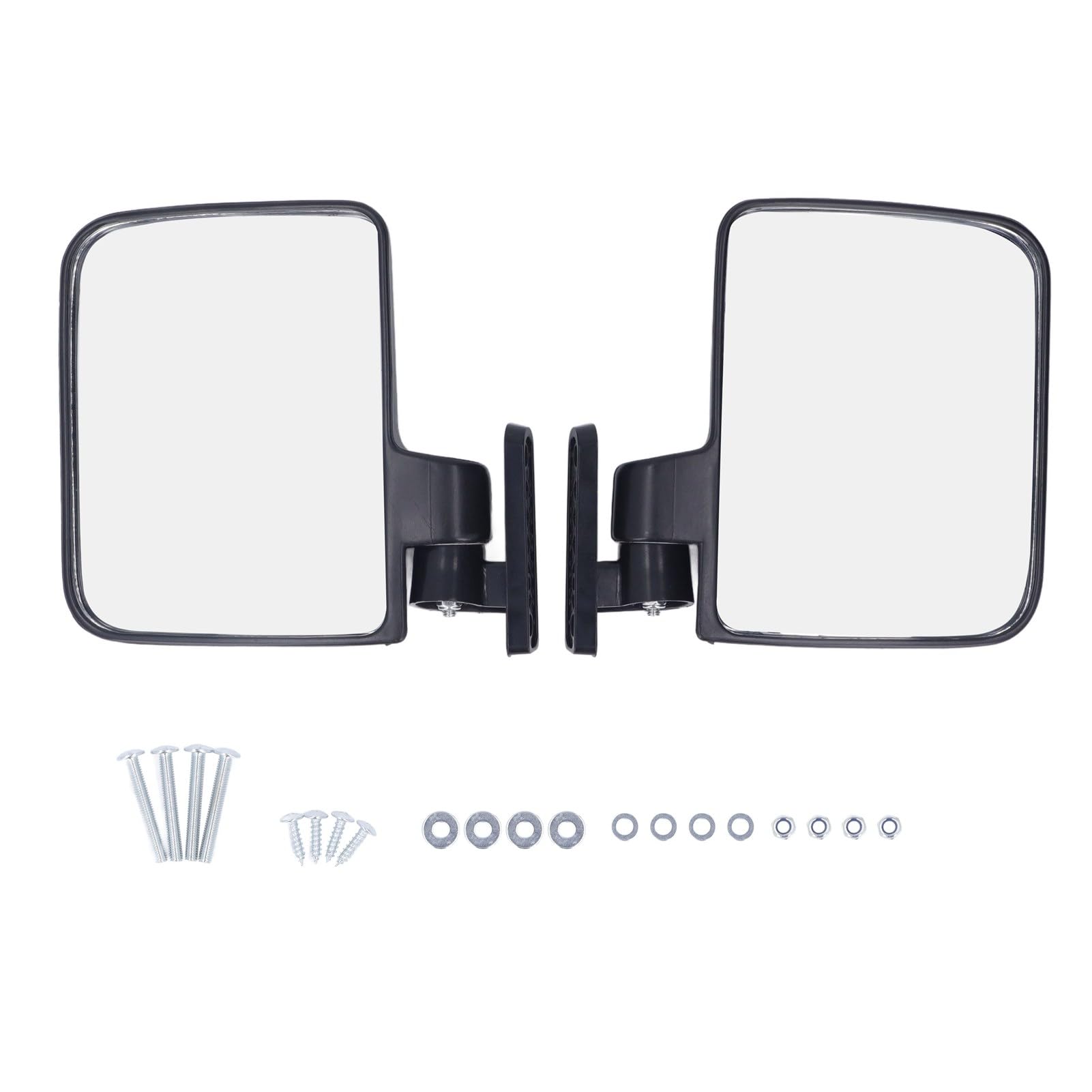1 Paar verstellbare seitliche Rückspiegel für Golfwagen, universelle, klare Rückspiegel für Golfwagen mit weiter Sicht, 180-Grad-HD-Glas 1 Paar verstellbare seitliche Rückspiegel für Golfwagen, universelle, klare Rückspiegel für Golfwagen mit weiter Sicht, 180-Grad-HD-Glas von equlup