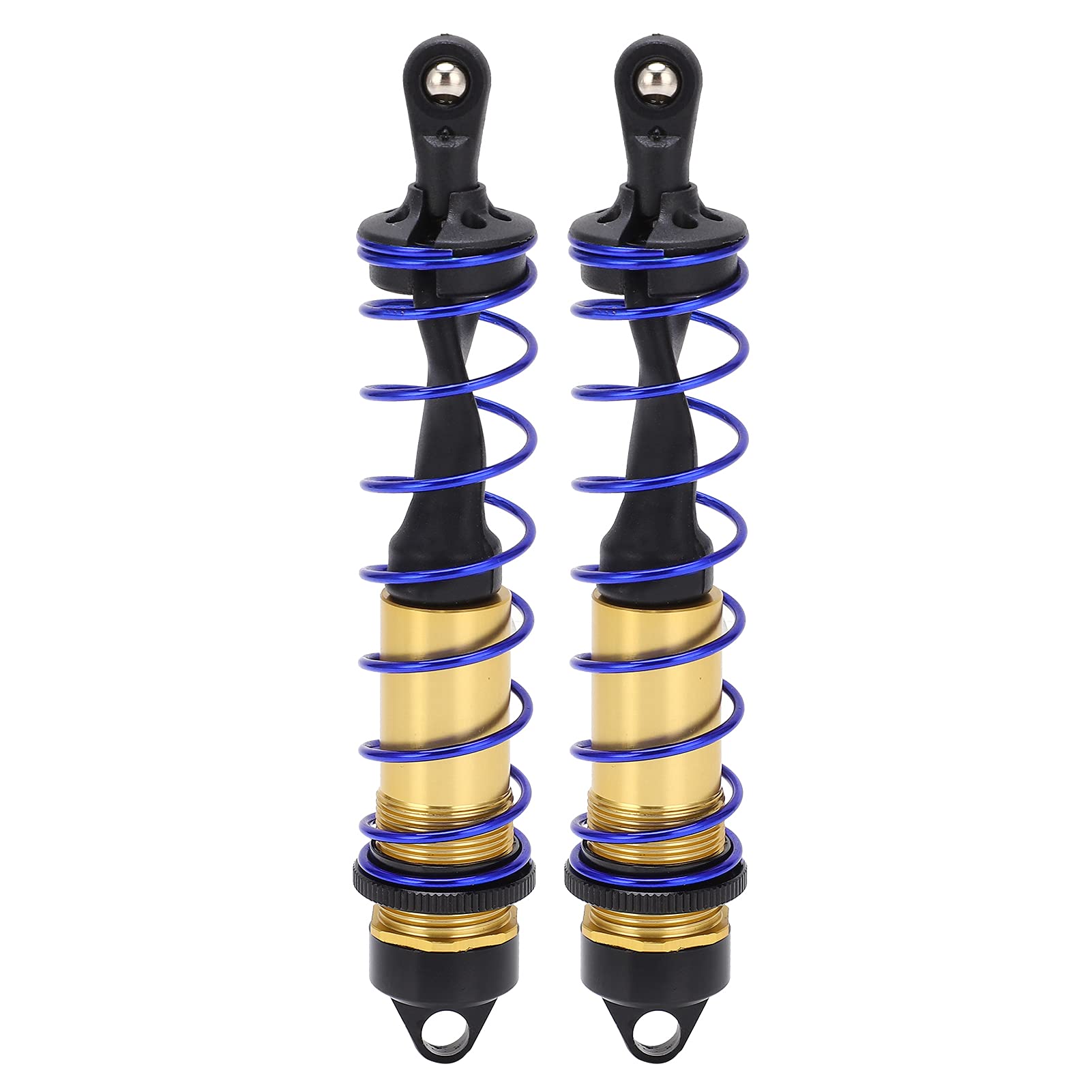 2Pcs Aluminium Stoßdämpfer RC Dämpfer Aufhängung Vorne Hinten Stoßdämpfer für 1/8 RC Fernbedienung Auto Crawler Upgrades (Gold) von equlup