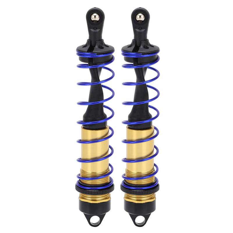 2Pcs Aluminium Stoßdämpfer RC Dämpfer Aufhängung Vorne Hinten Stoßdämpfer für 1/8 RC Fernbedienung Auto Crawler Upgrades (Gold) von equlup